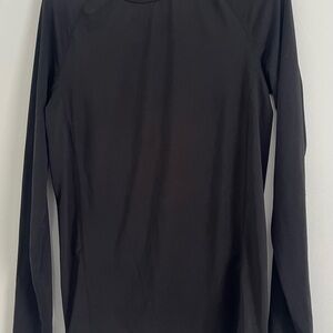 Men's Black Long Sleeve Shirt PFG Athletic Sun Shirt Sweat Wicking